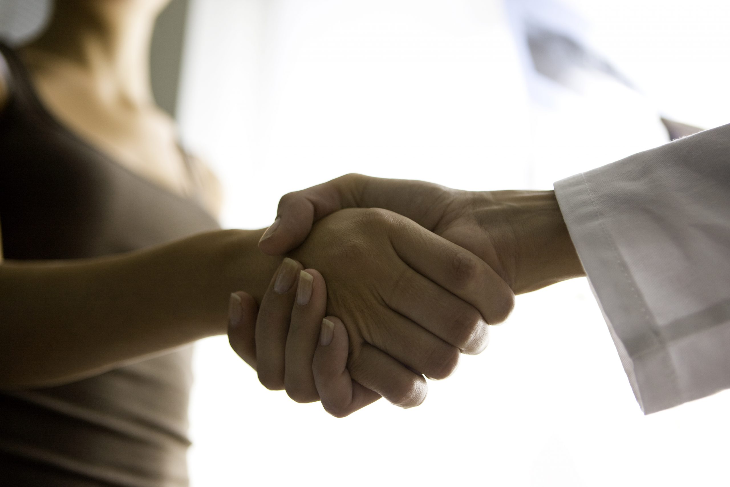 Depiction of a handshake signifying teamwork